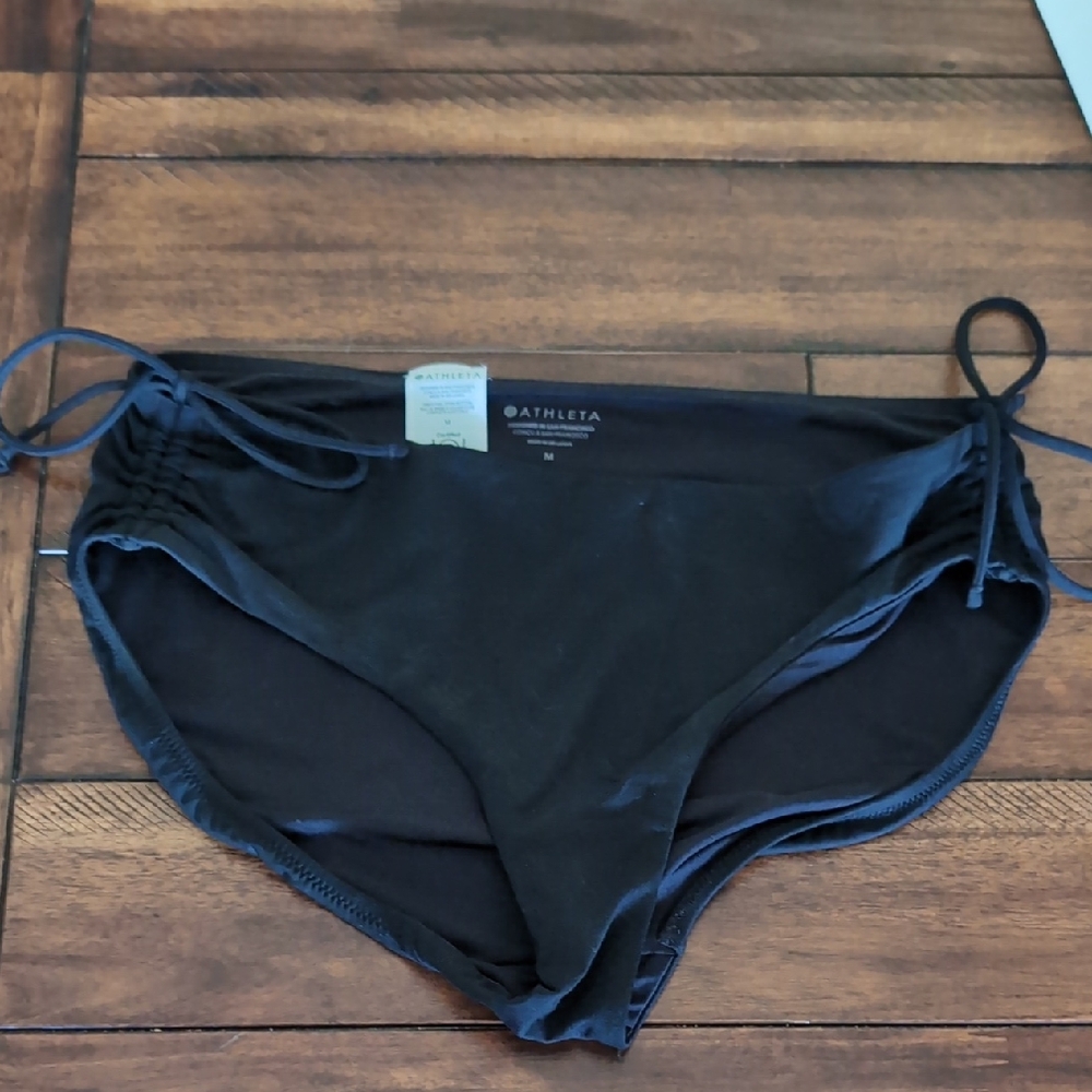 Athleta Black Bikini Bottom with Side Ties
